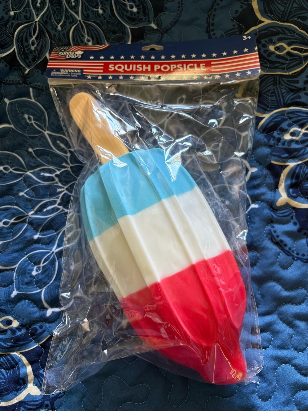 Sunny Days Red White & Blue Popsicle Squishy Toy